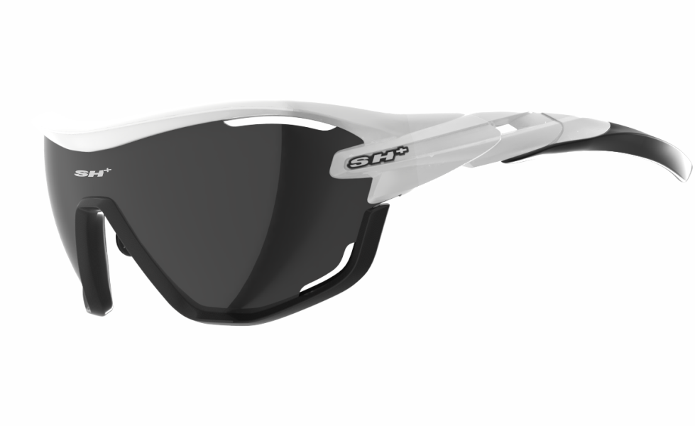 SH+ Sunglasses - RG 5400 White/Black w/Smoke Lens