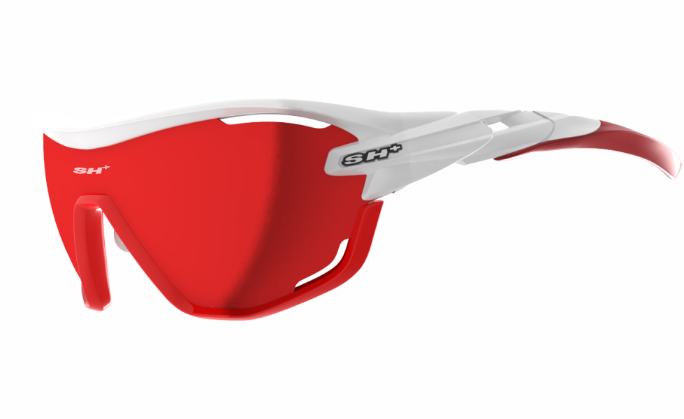 SH+ Sunglasses - RG 5400 White/Red w/Red Lens